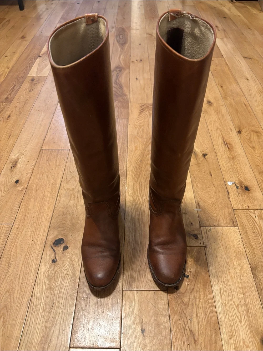 Vintage 70s/80s Frye Tall Brown Leather Women's Riding Boots (Made in USA)